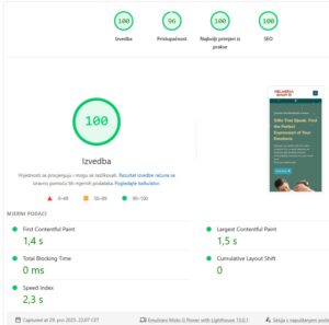Blocksy -Google page speed results